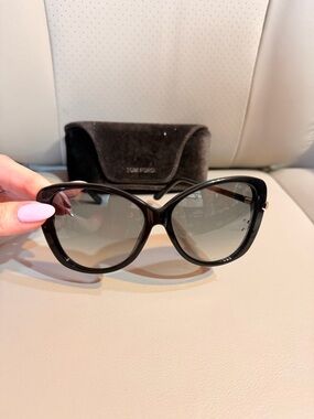 Tom Ford Black Women's Butterfly Sunglasses